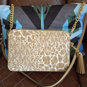 NWOT Michael Kors Tan Crossbody Bag with Tassel Detail